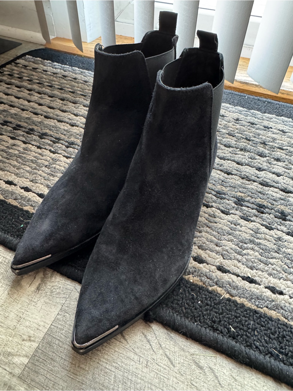 Acne Studios Jensen Suede Black Ankle Boots